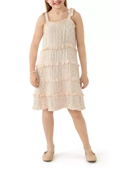 Girls 7-16 Tiered Tank Bow Dress