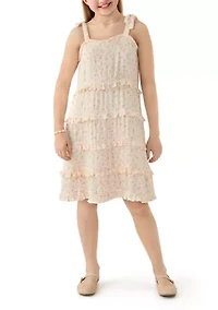 Girls 7-16 Tiered Tank Bow Dress