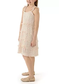 Girls 7-16 Tiered Tank Bow Dress