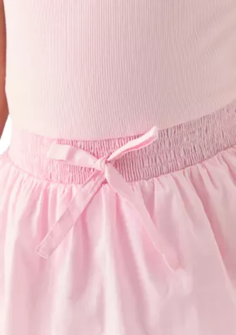 Girls 7-16 Pink Bodice to Ruffle Skirt Dress
