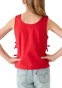 Girls 7-16 Tie Side Tank
