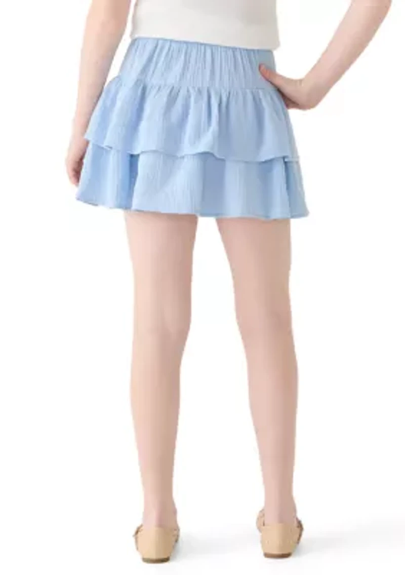 Girls 7-16 Ruffle Short Skirt