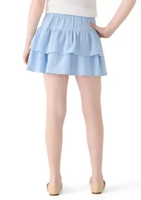 Girls 7-16 Ruffle Short Skirt