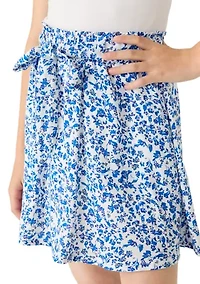 Girls 7-16 Floral Skort