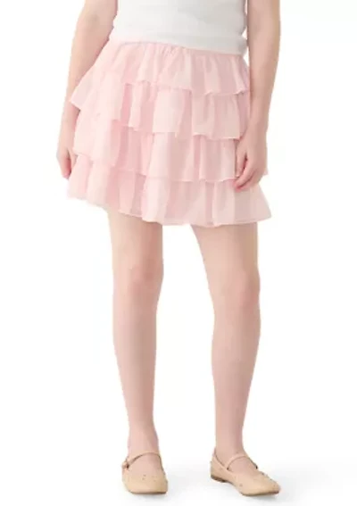 Girls 7-16 Tiered Short Skirt
