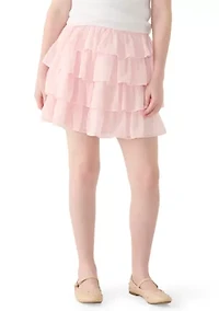 Girls 7-16 Tiered Short Skirt