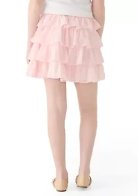 Girls 7-16 Tiered Short Skirt