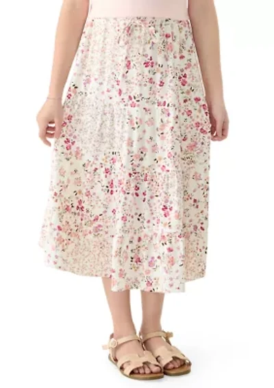 Girls 7-16 Floral Midi Skirt