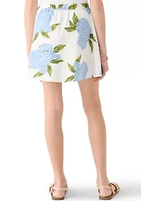 Girls 7-16 Hydrangea Print Skirt
