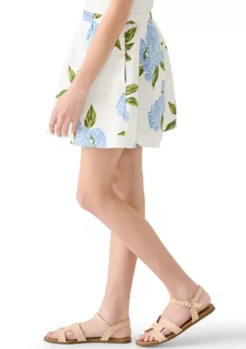 Girls 7-16 Hydrangea Print Skirt