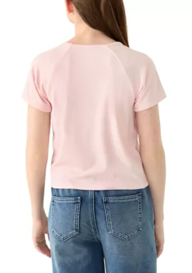 Girls 7-16 Bow Shoulder Top