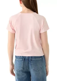 Girls 7-16 Bow Shoulder Top