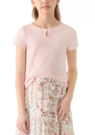 Girls 7-16 Keyhole Jersey Top