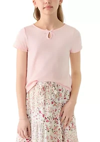 Girls 7-16 Keyhole Jersey Top