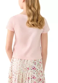 Girls 7-16 Keyhole Jersey Top