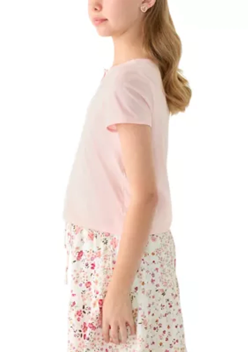 Girls 7-16 Keyhole Jersey Top