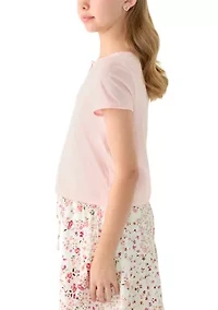 Girls 7-16 Keyhole Jersey Top