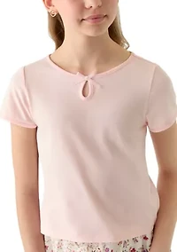 Girls 7-16 Keyhole Jersey Top