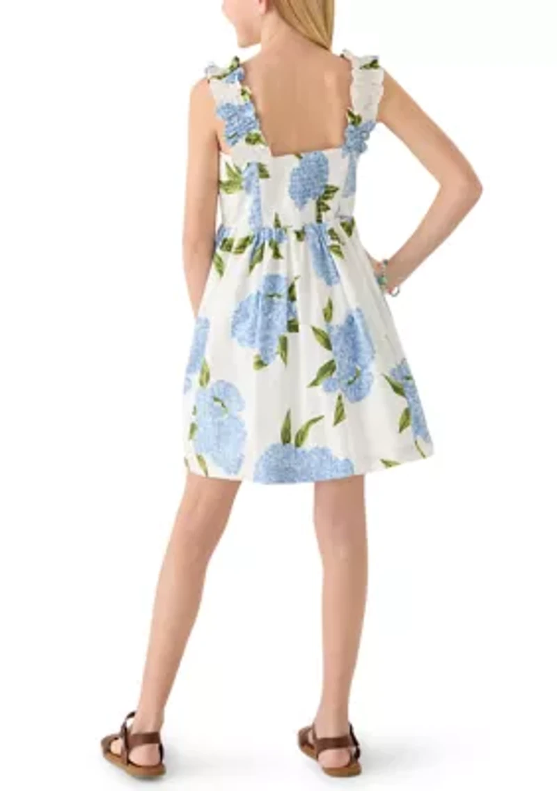 Girls 7-16 Hydrangea Print Dress