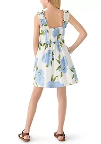 Girls 7-16 Hydrangea Print Dress