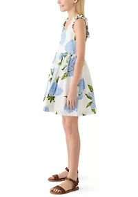 Girls 7-16 Hydrangea Print Dress