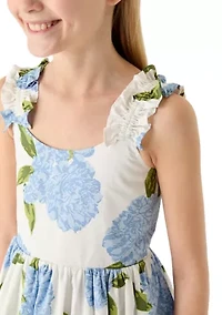 Girls 7-16 Hydrangea Print Dress
