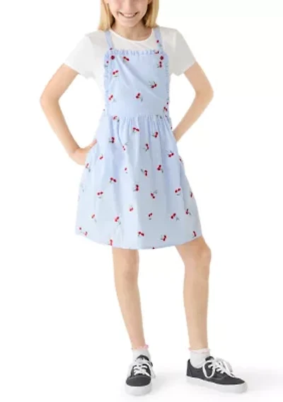 Girls 7-16 Cherry 2 Piece Jumper