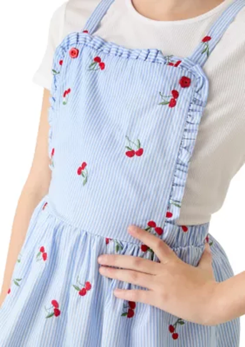Girls 7-16 Cherry 2 Piece Jumper