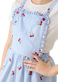 Girls 7-16 Cherry 2 Piece Jumper