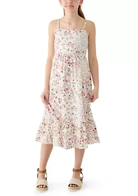 Girls 7-16 Floral Print Midi Dress