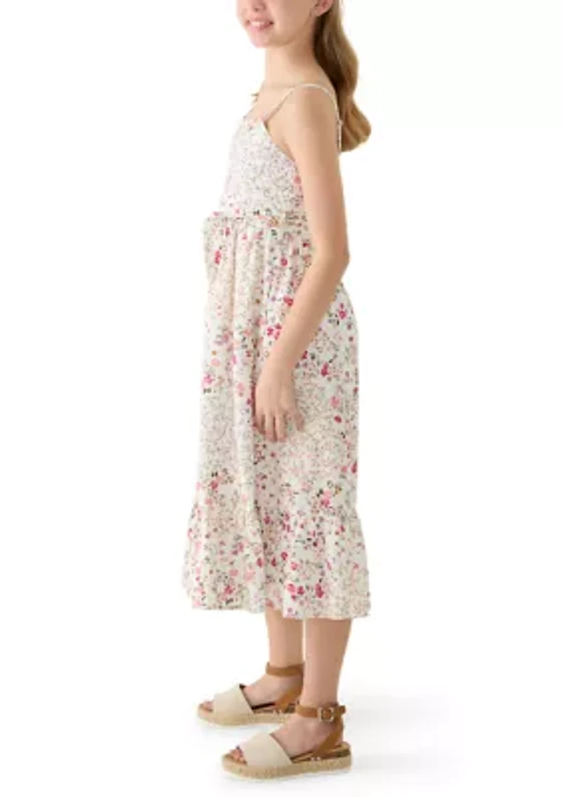 Girls 7-16 Floral Print Midi Dress