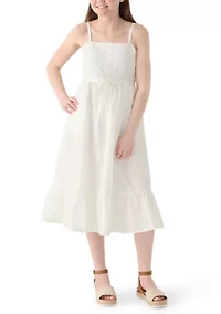 Girls 7-16 Eyelet Maxi Dress