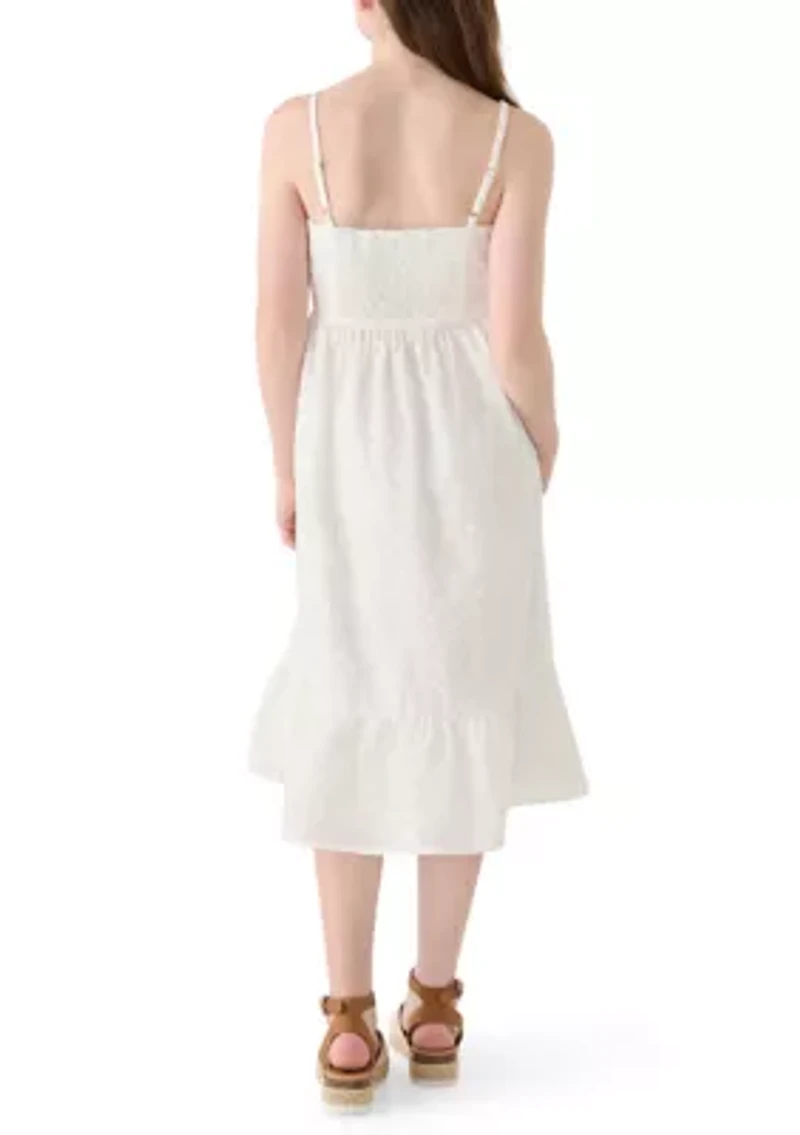 Girls 7-16 Eyelet Maxi Dress