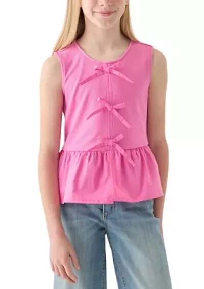 Girls 7-16 Pin Tied Top