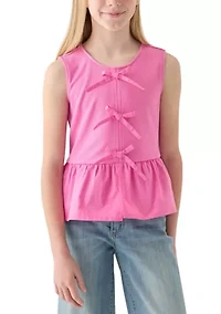 Girls 7-16 Pin Tied Top