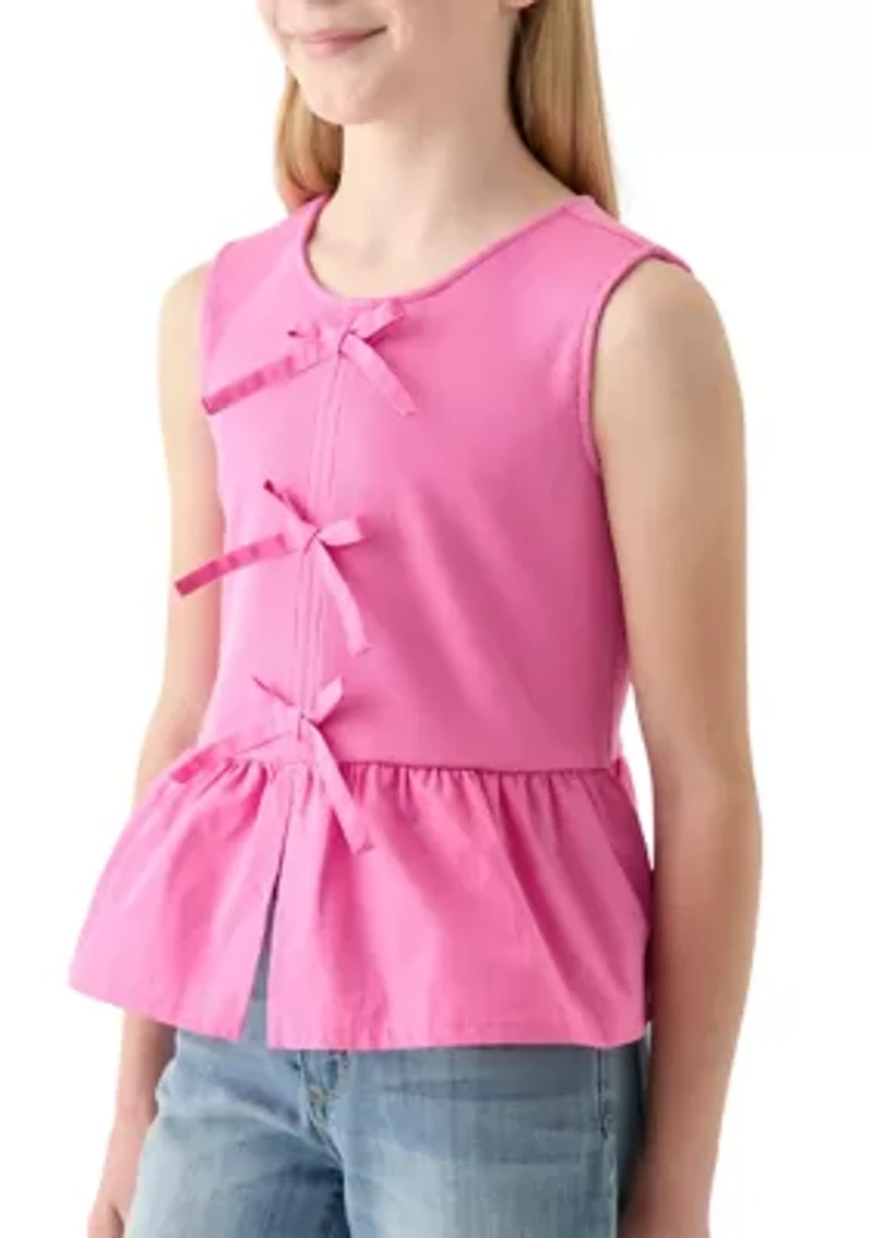 Girls 7-16 Pin Tied Top