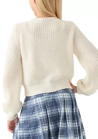 Girls 7-16 Long Sleeve Cardigan