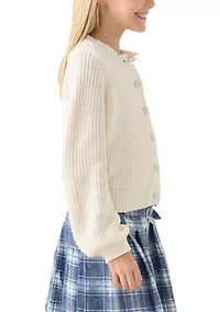 Girls 7-16 Long Sleeve Cardigan