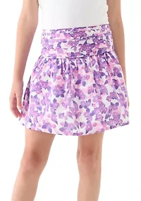 Girls 7-16 Smocked Floral Skirt
