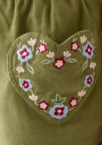 Girls 7-16 Heart Pockets Corduroy Skirt