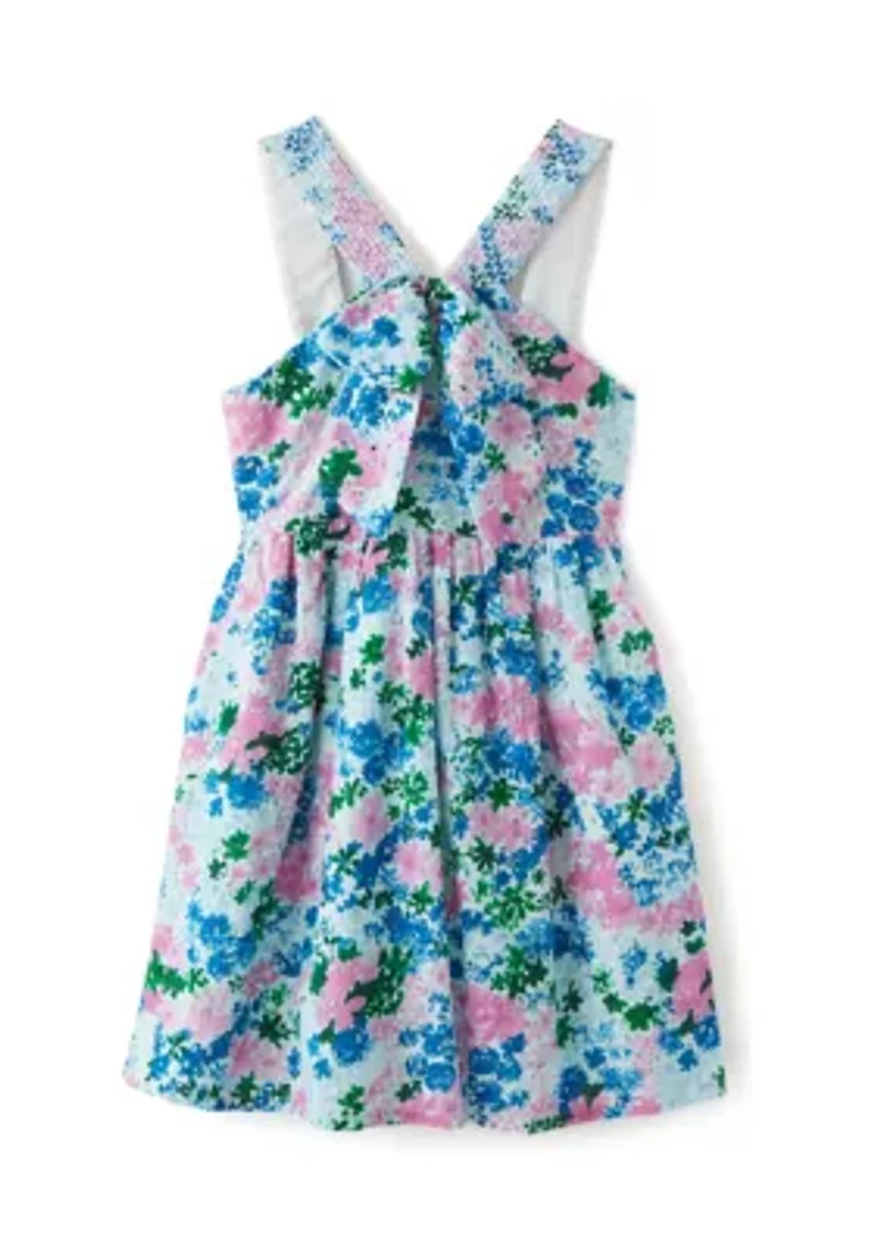Girls 7-16 Jungle Floral Bow Dress