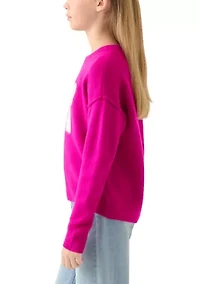 Girls 7-16 Sequin Bow Sweater