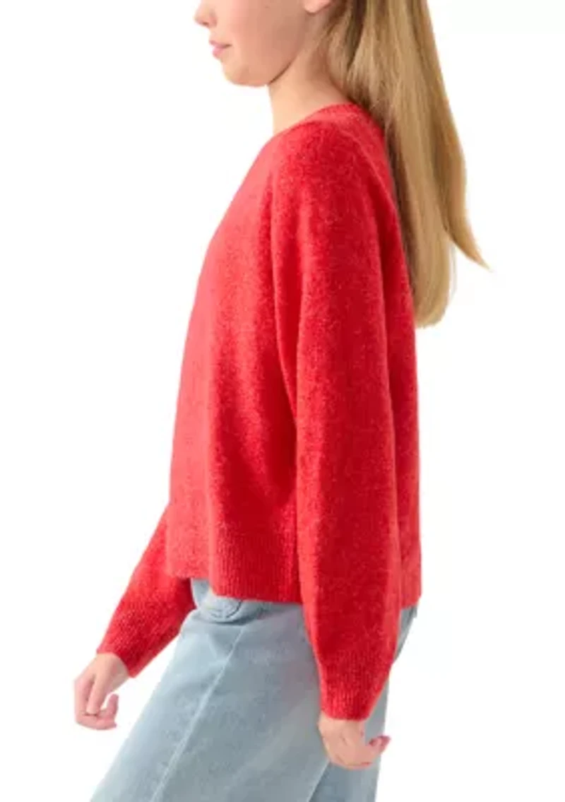 Girls 7-16 Pearl Crew Sweater