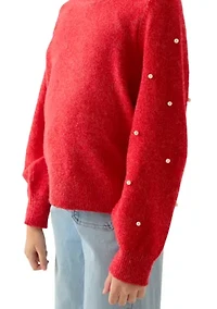 Girls 7-16 Pearl Crew Sweater