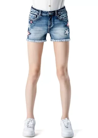 Girls 7-16 Star Mid Shorts