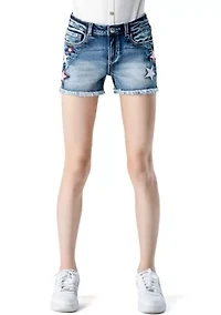 Girls 7-16 Star Mid Shorts