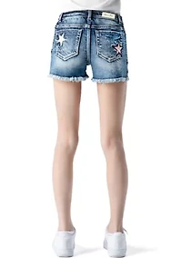 Girls 7-16 Star Mid Shorts