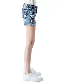 Girls 7-16 Star Mid Shorts