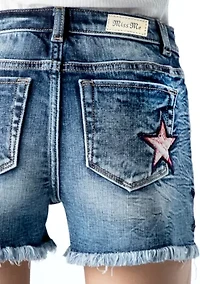 Girls 7-16 Star Mid Shorts