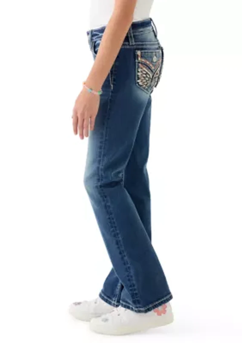 Girls 7-16 Butterfly Pocket Jeans